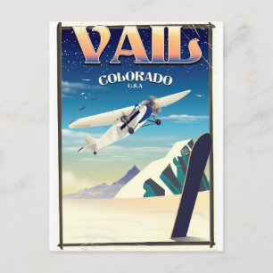 Carte Postale Affiche de voyage vintage Vail Colorado