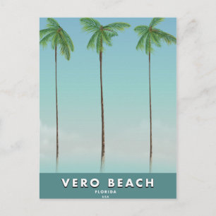 Carte Postale Affiche de voyage vintage Vero Beach Floride