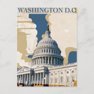 Carte Postale Affiche de voyage vintage Washington D.C