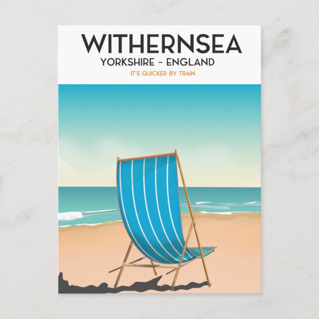 Carte Postale Affiche de Withernsea, Yorkshire, plage, impressio (Devant)