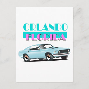 Carte Postale Affiche des années 80 d'Orlando Floride