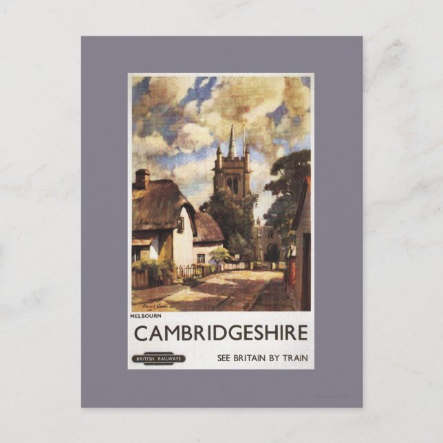 Carte Postale Affiche des chemins de fer britanniques vue panora (Devant)