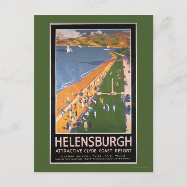 Carte Postale Affiche des foules le long de Clyde Coast Beach Ra (Devant)