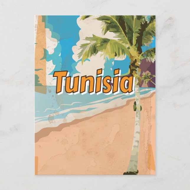 Carte Postale Affiche des vacances Vintages en Tunisie (Devant)