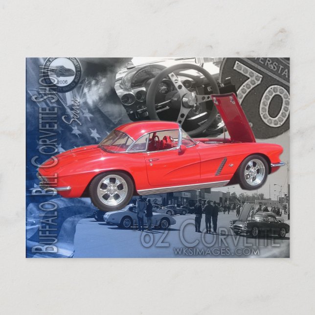 Carte Postale Affiche d'exposition de Buffalo Bill Corvette (Devant)