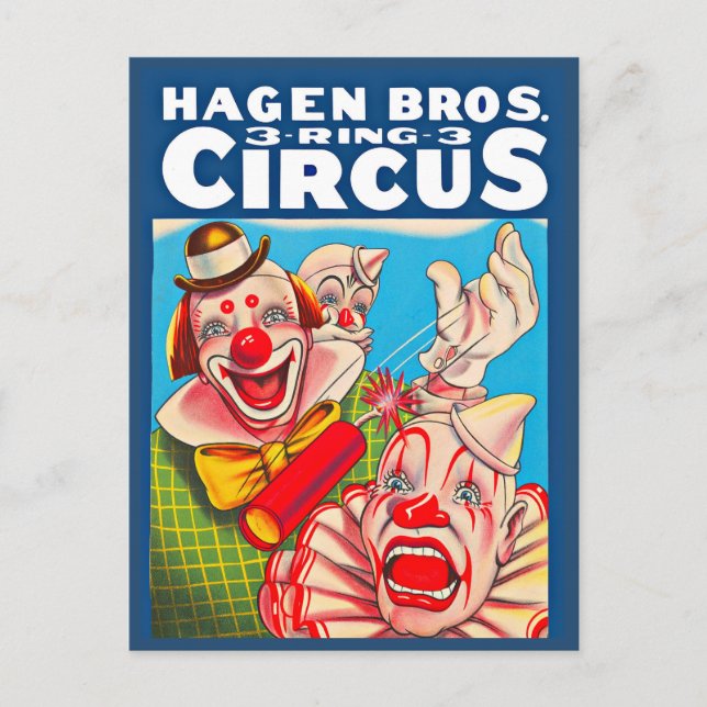 Carte Postale Affiche du cirque Hagen Brothers dans les années 1 (Devant)