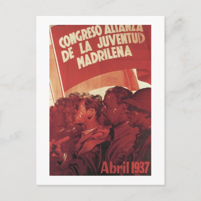 Carte Postale Affiche du Congrès de Madrid pour la jeunesse (Devant)