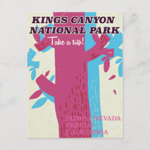 Carte Postale affiche du parc national de Kings Canyon, Californ