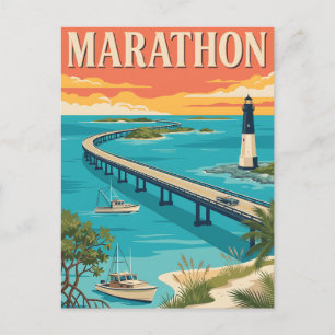 Carte Postale Affiche du pont de sept miles de Marathon Florida