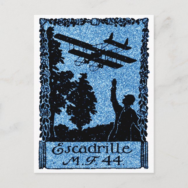 Carte Postale Affiche du service aérien français de la Première  (Devant)