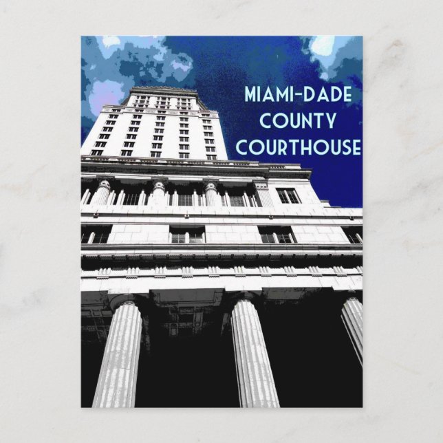 Carte Postale Affiche du tribunal de Miami (Devant)