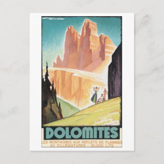 Carte Postale Affiche du Vintage voyage Dolomites