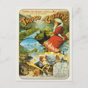 Carte Postale Affiche ferroviaire Thermes de Cauterets