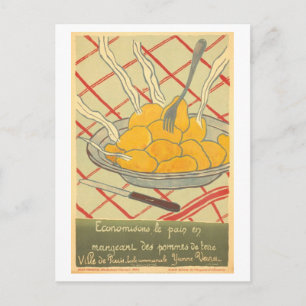 Carte Postale Affiche française vintage "Économisez du pain en m
