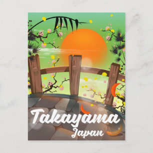 Carte Postale Affiche japonaise de fleurs de Takayama.