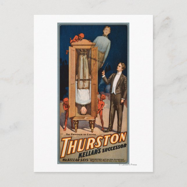 Carte Postale Affiche magique du successeur de Thurston Kellar (Devant)