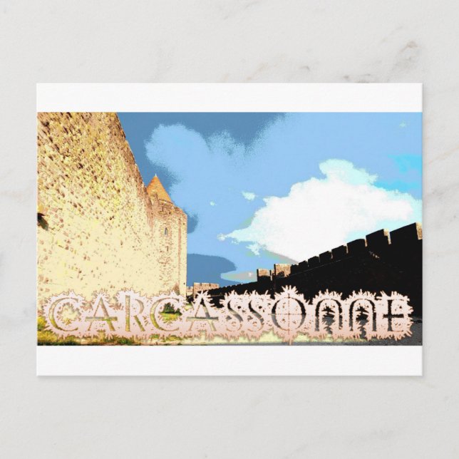 Carte Postale Affiche murale de la ville de Carcassonne (Devant)