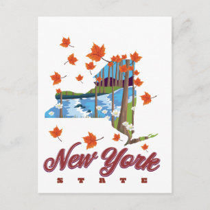 Carte Postale Affiche New York State Travel