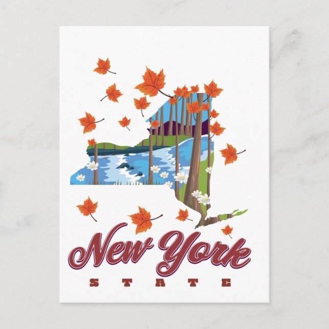 Carte Postale Affiche New York State Travel (Devant)