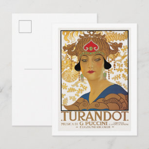 Carte Postale Affiche pour l'opéra 'Turandot' de Giacomo Puccini