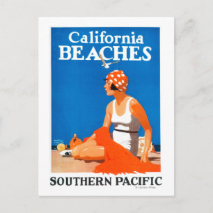 Carte Postale Affiche promotionnelle des plages de Californie