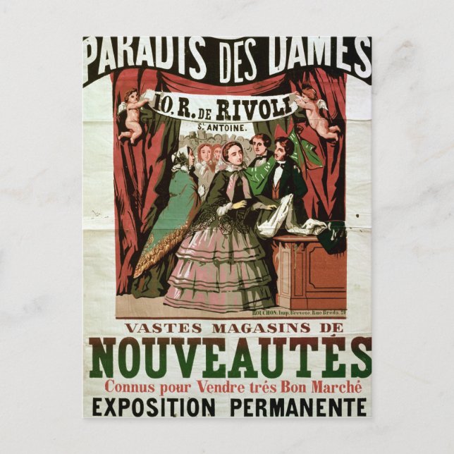 Carte Postale Affiche publicitaire "Au Paradis des Dames" (Devant)