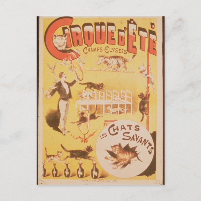 Carte Postale Affiche publicitaire du Cirque d'Ete dans (Devant)