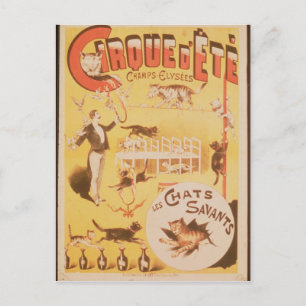 Carte Postale Affiche publicitaire du Cirque d'Ete dans