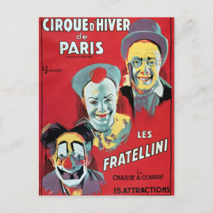 Carte Postale Affiche publicitaire du Cirque d'Hiver de Paris