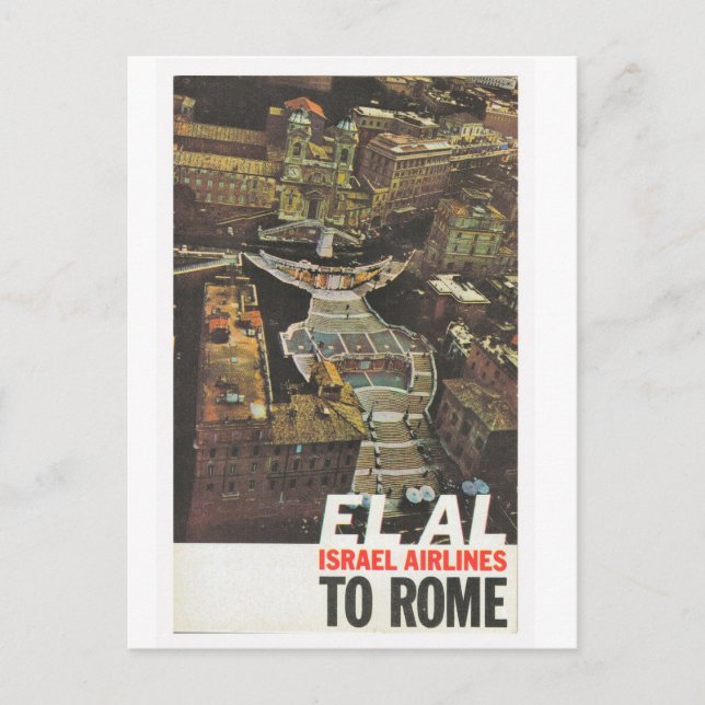 Carte Postale Affiche publicitaire, ElAl à Rome (Devant)