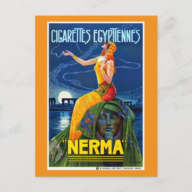Carte Postale Affiche publicitaire vintage restaurée Nerma Franc (Devant)
