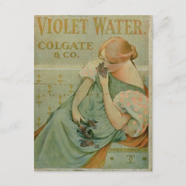 Carte Postale Affiche publicitaire 'Violet Water', par Colgate & (Devant)