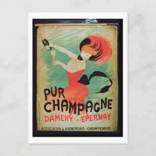 Carte Postale Affiche "Pur Champagne", de Damery, E