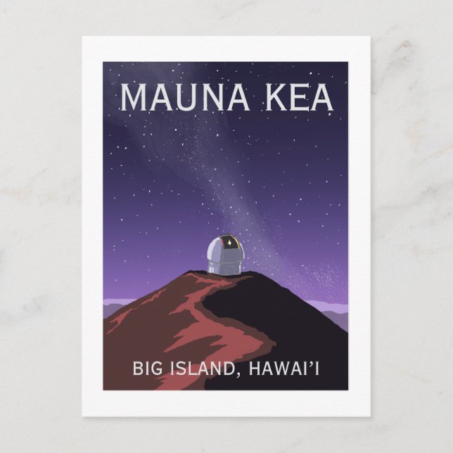 Carte Postale Affiche Rétro Ciel Étoilé de l'Observatoire de Mau (Devant)