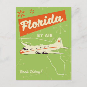 Carte Postale Affiche rétro de l'État de Floride.