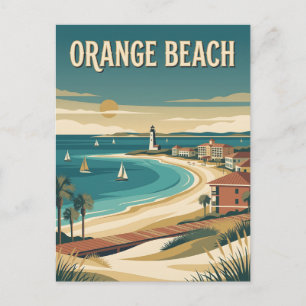 Carte Postale Affiche Rétro Vintage de Orange Beach Alabama Coas