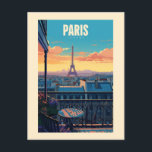 Carte Postale Affiche rétro - voyage - vintage - Paris<br><div class="desc">Paris,  capitale de la France,  est une grande ville européenne et un centre mondial de l'art,  de la mode,  de la gastronomie et de la culture.</div>