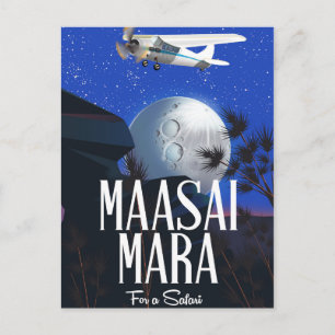 Carte Postale Affiche Safari pour Massai Mara, Kenya!