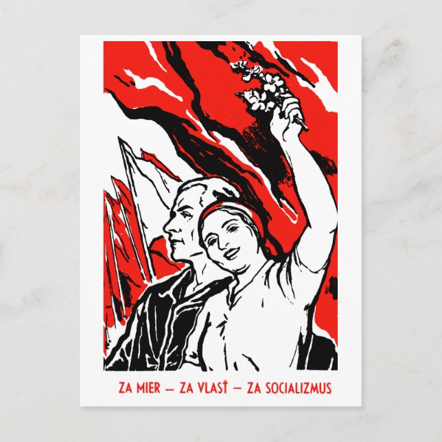 Carte Postale Affiche socialiste de 1935 (Devant)