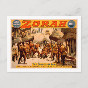 Carte Postale Affiche théâtrale des mineurs russes de Zorah