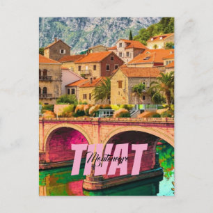 Carte Postale Affiche Tivat Monténégro Impression de voyage vint