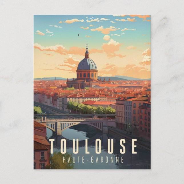 Carte Postale Affiche Toulouse - France - illustration (Devant)