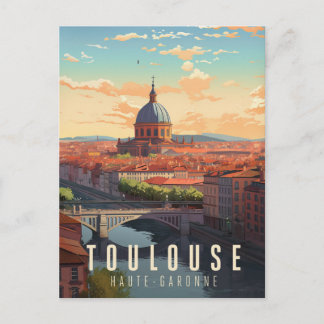 Carte Postale Affiche Toulouse - France - illustration