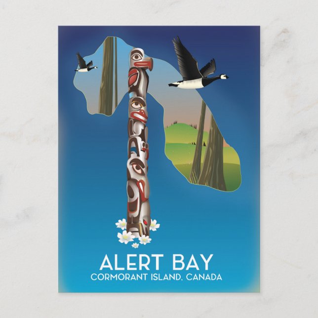 Carte Postale Affiche touristique de Alert Bay, Canada (Devant)