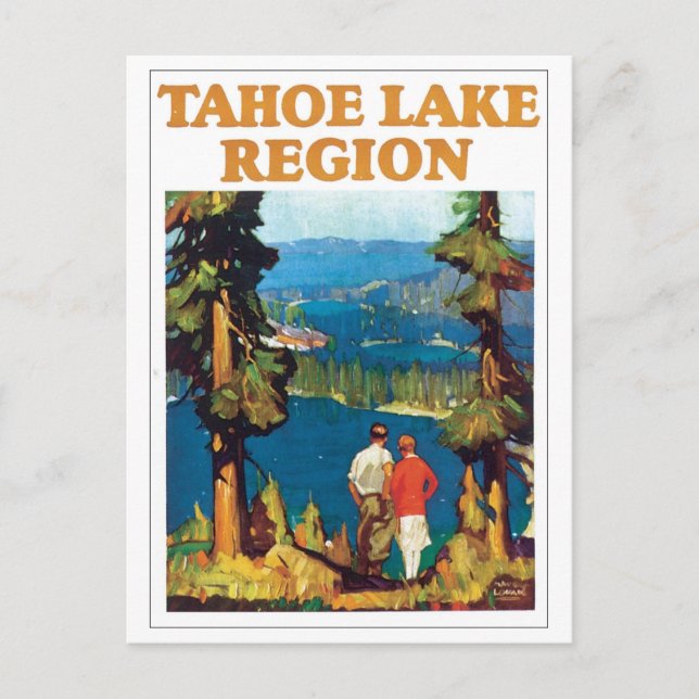Carte Postale Affiche touristique de la région du lac Tahoe (Devant)