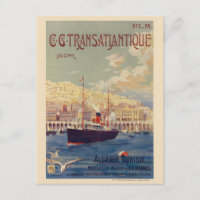 Affiche transatlantique vintage 1901