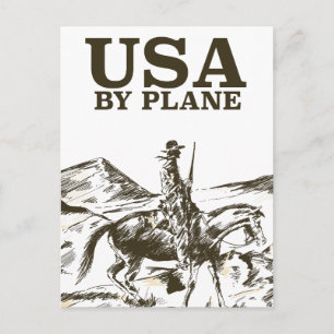 Carte Postale Affiche USA Cowboy Travel