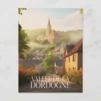 Affiche - Vallée de la dordogne - 24 - illustratio