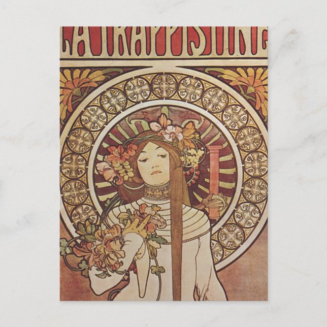 Carte Postale Affiche vintage Alfonse Mucha Trappistine Nouveau (Devant)