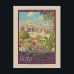 Carte Postale Affiche Vintage Chemin de Fer France de Vichy 1925<br><div class="desc">Affiche ferroviaire vintage de Vichy,  France. Paris - Lyon - Méditerranée. Publiée en 1925.</div>